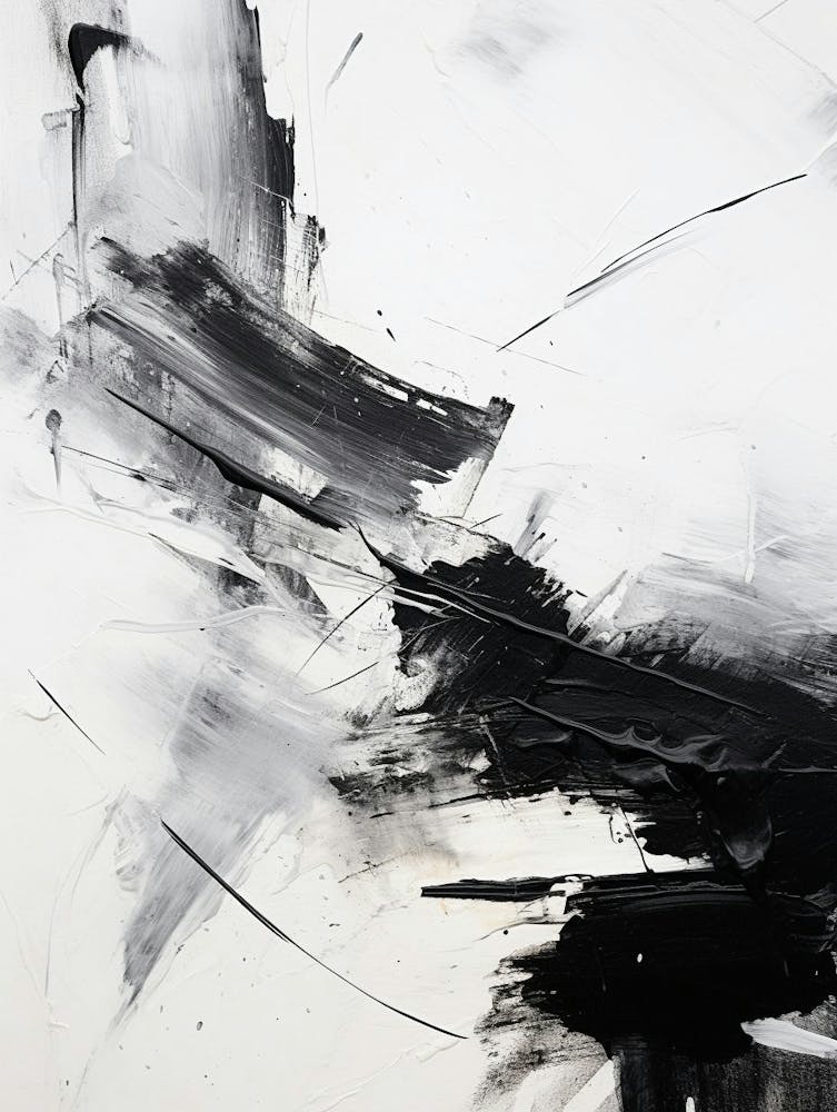 Timeless Reverie Abstract Black And White 9