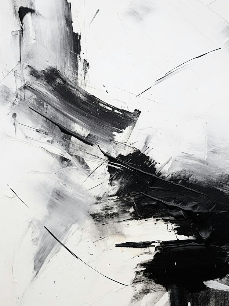 Timeless Reverie Abstract Black And White 9