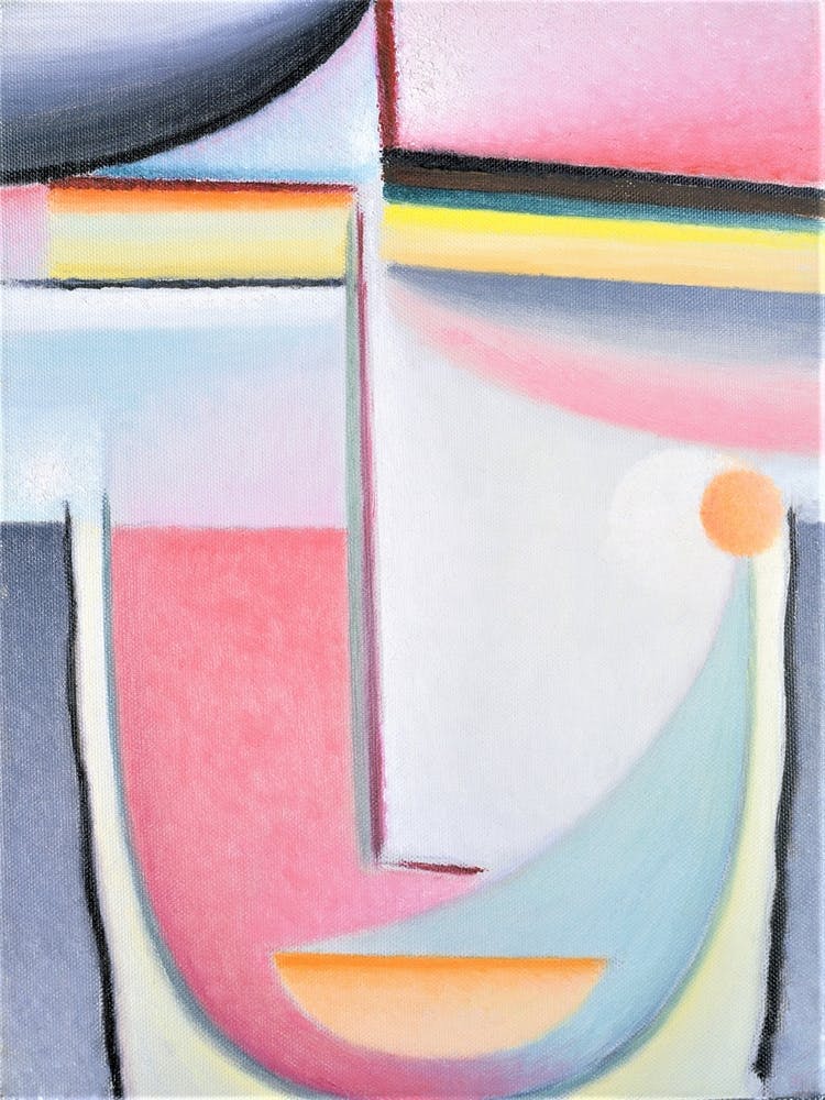 Abstract Head Symphony in Pink by Alexej von Jawlensky (1929)