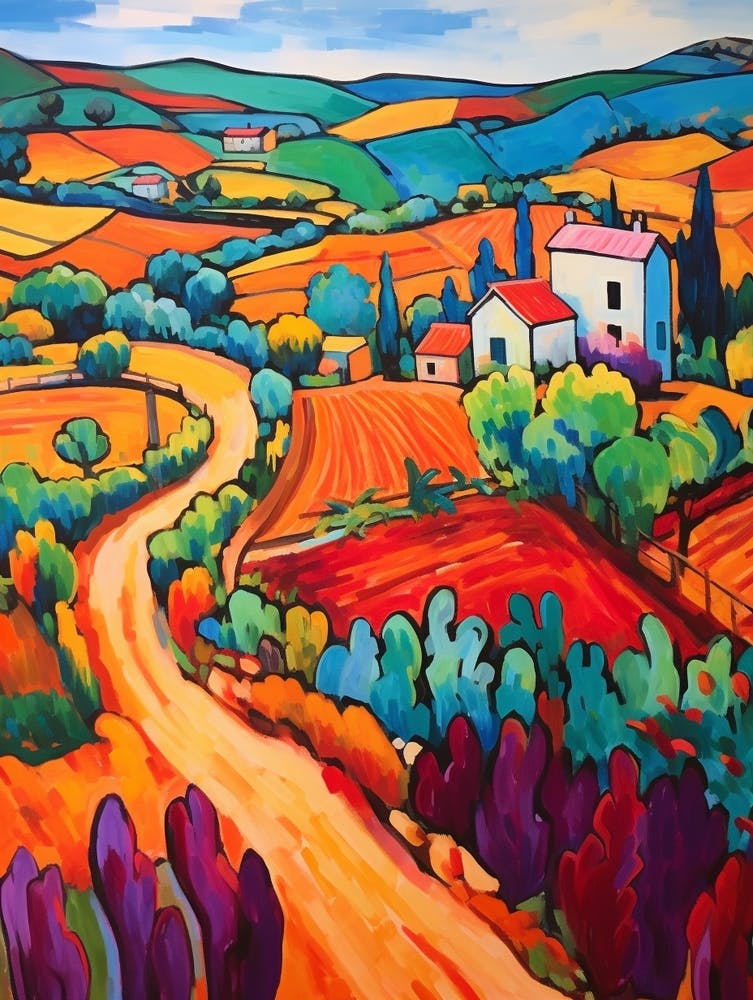 Agrigento Italy 4 Fauvist Painting