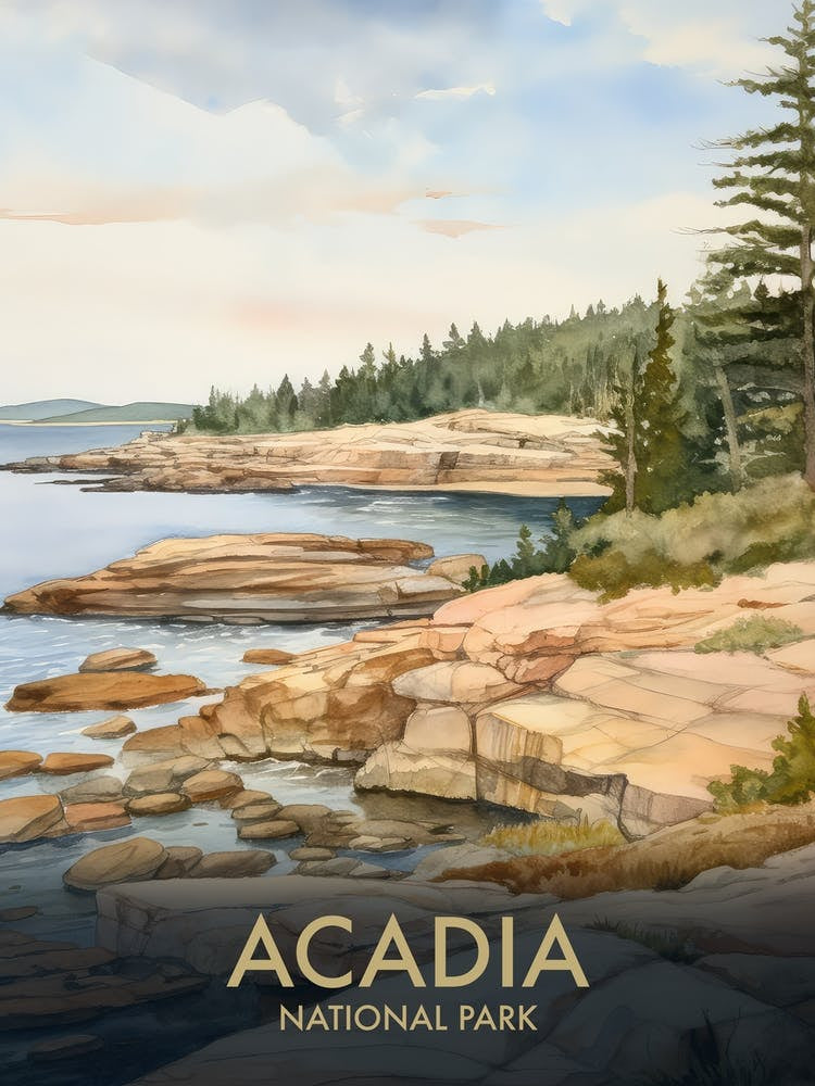 Acadia National Park Vintage Travel Poster 5