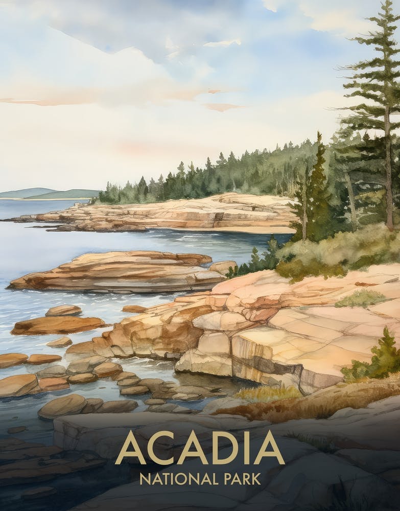 Acadia National Park Vintage Travel Poster 5