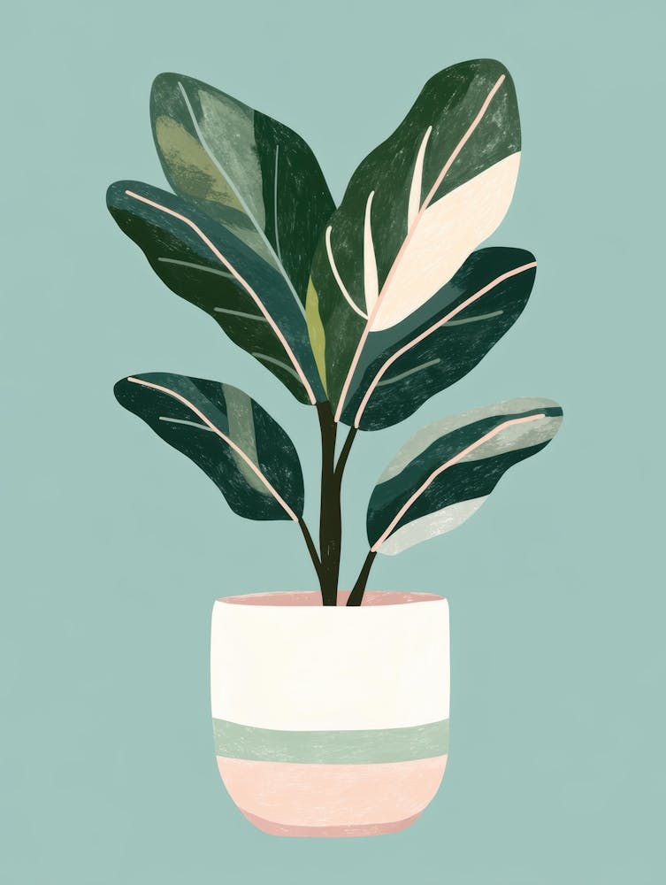 Ficus Flat Illustration