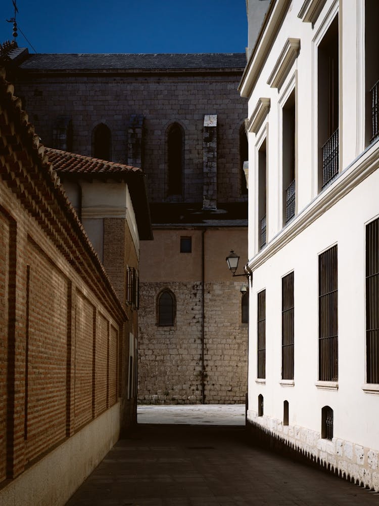 Empty street in Madrid, Spain