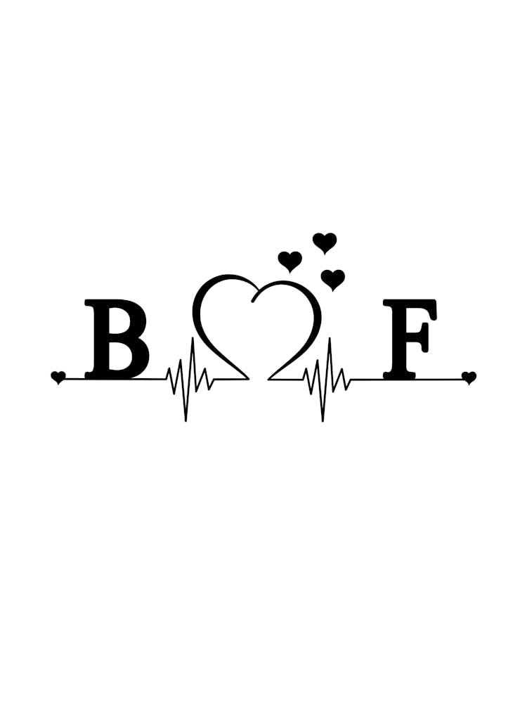 Personalized Couple Name Initial B And F Monogram