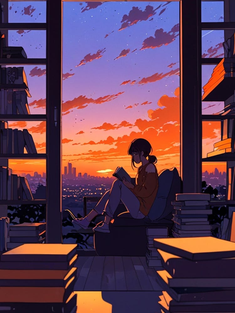 Sunset In The Library