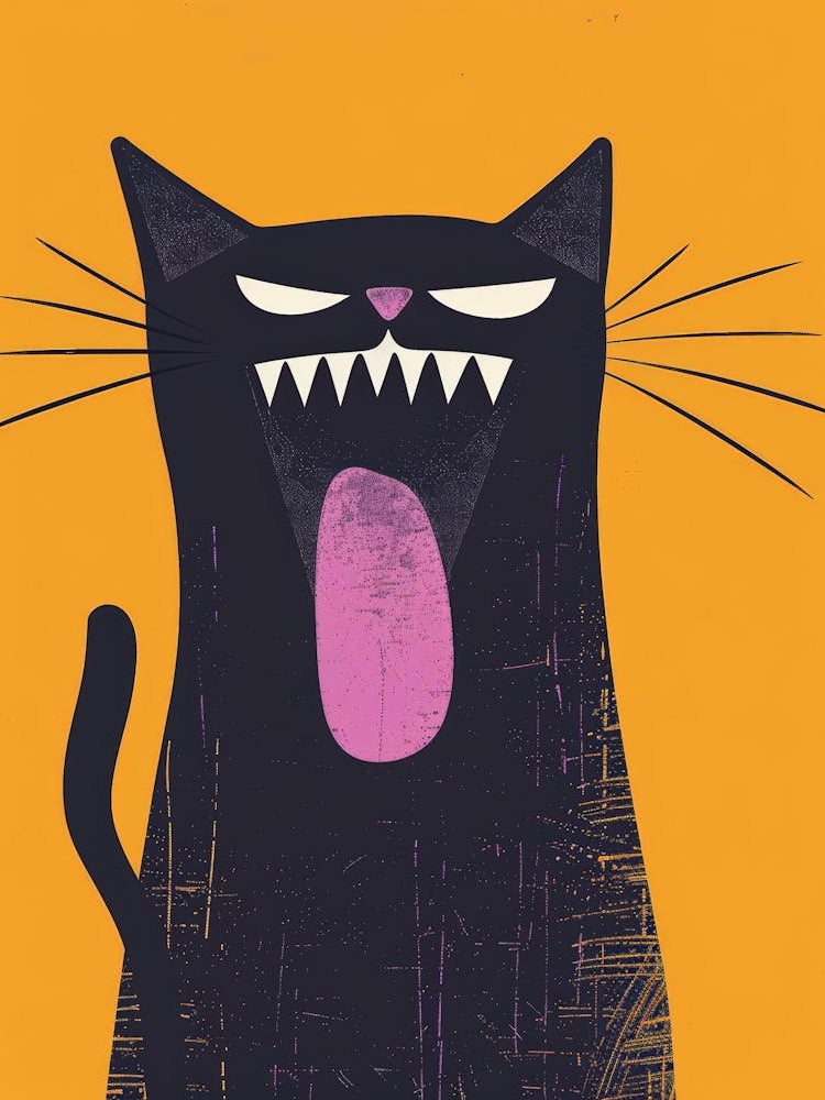 Black Cat Canvas Print 1