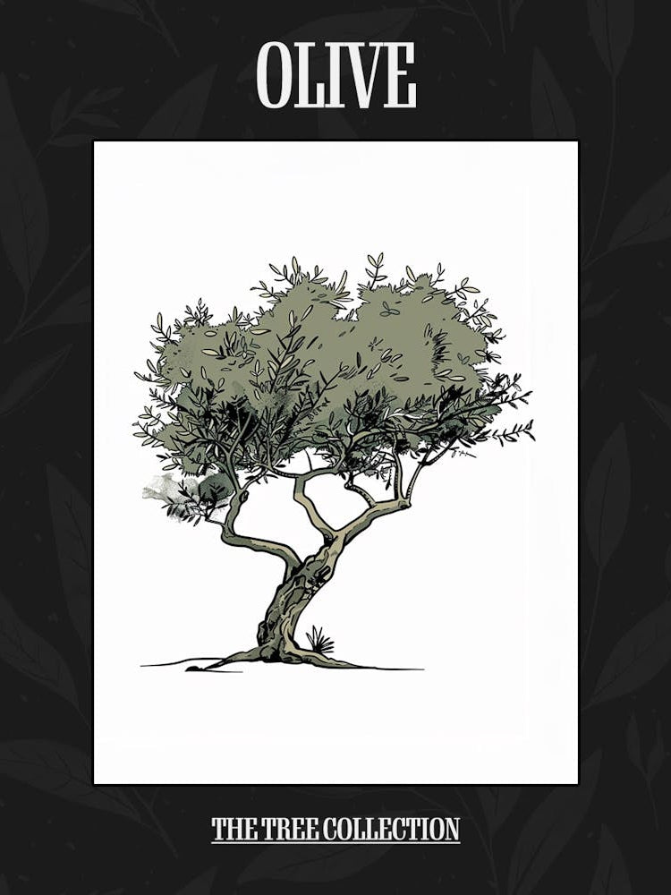 Olive Tree Pixel Illustration 3 Poster