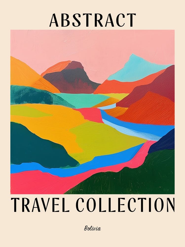 Abstract Travel Collection Poster Bolivia 3