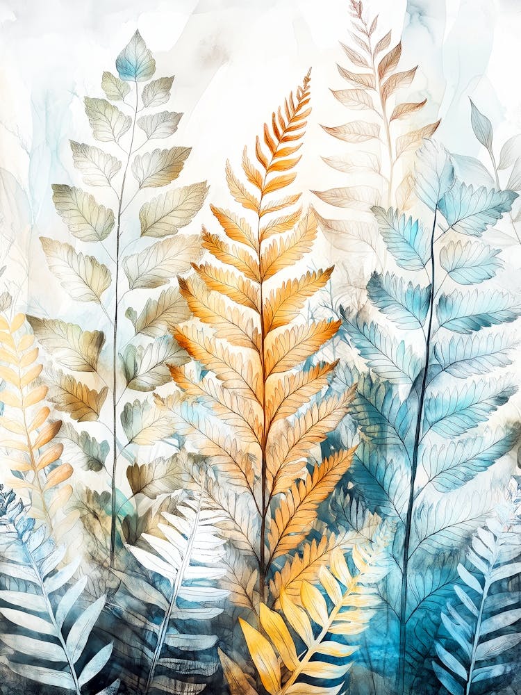 Ferns botany art 1