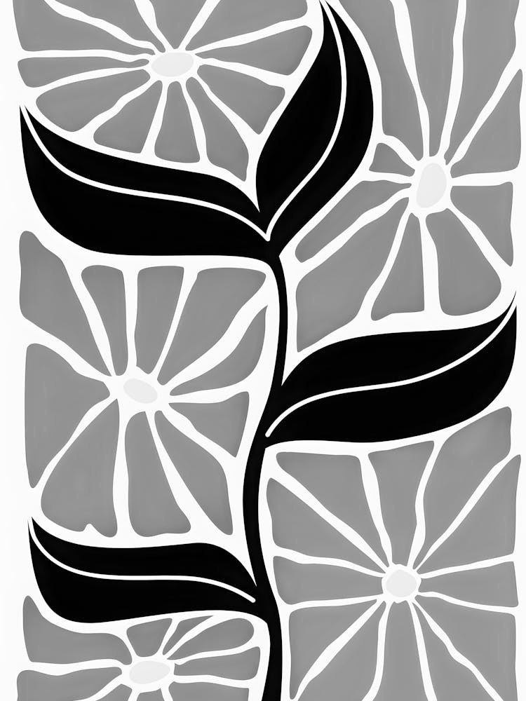 Black And White Abstract Painting 57