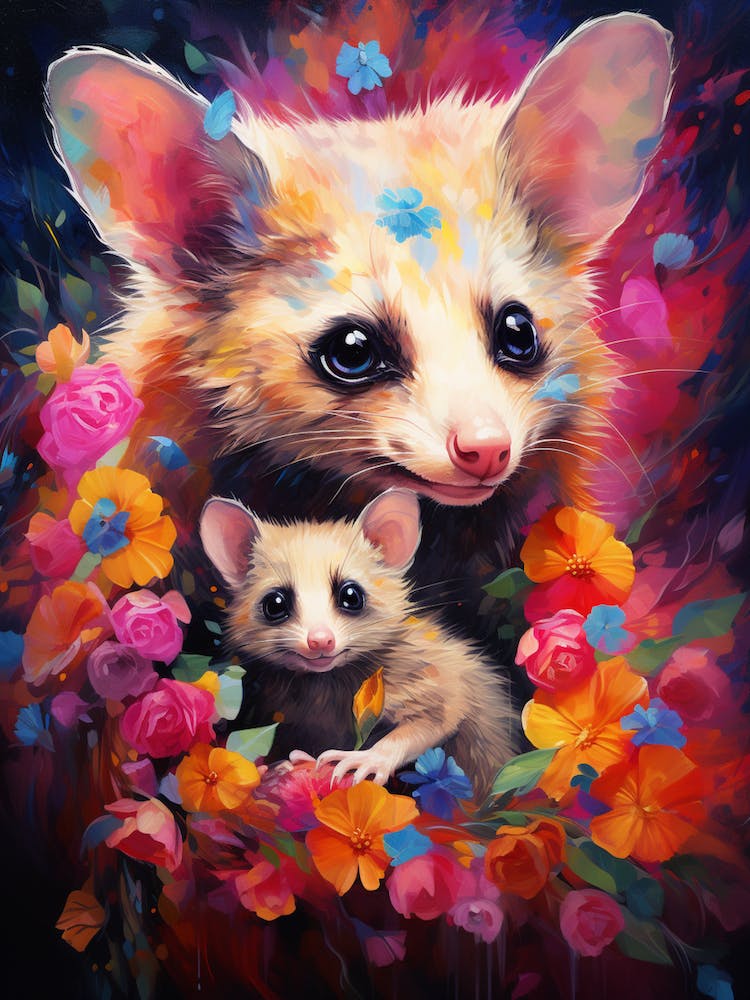  A Baby Possum With Mother 1