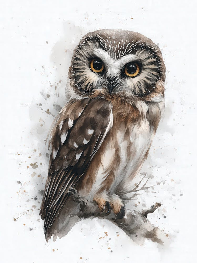 Aihrgdesign Isolated Watercolor Painting Of Birds Owl With Wi 7c77181f 3156 49c7 8922 1cbdffefe50e 2