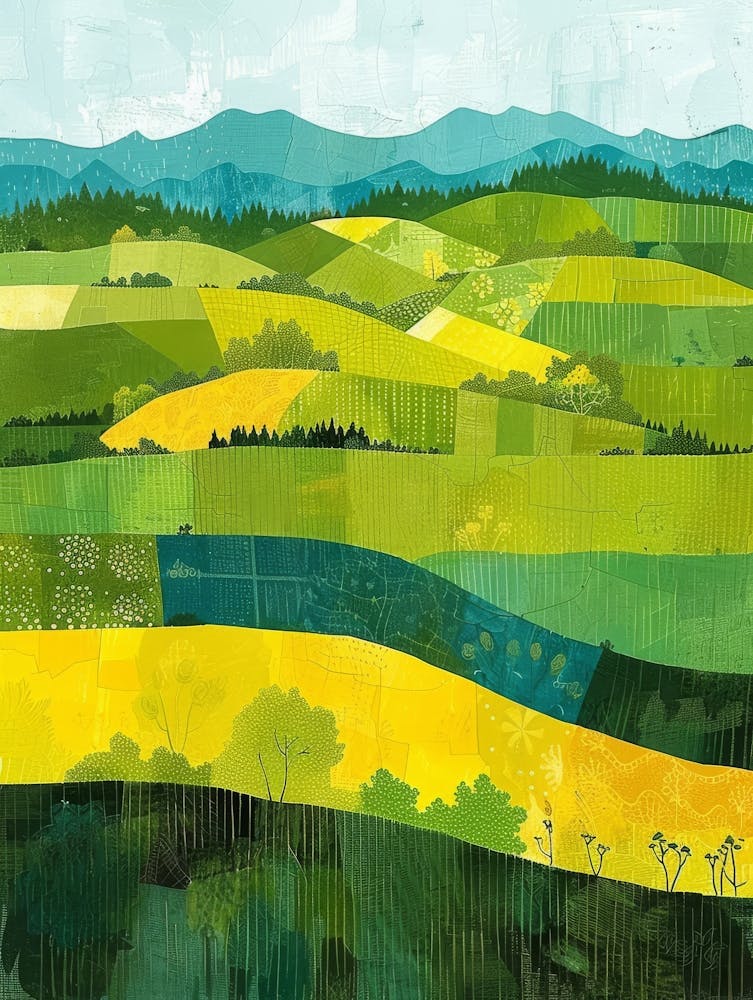 Yellow Fields Canvas Print