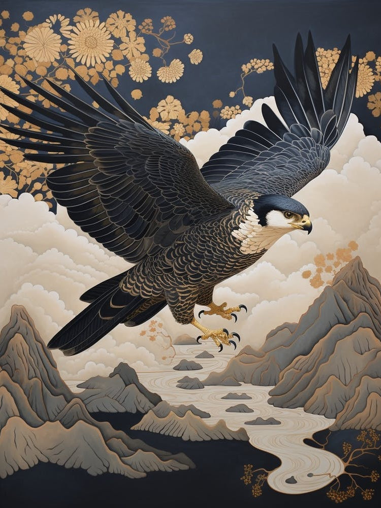 Falcon 2 Gold Detail Painting