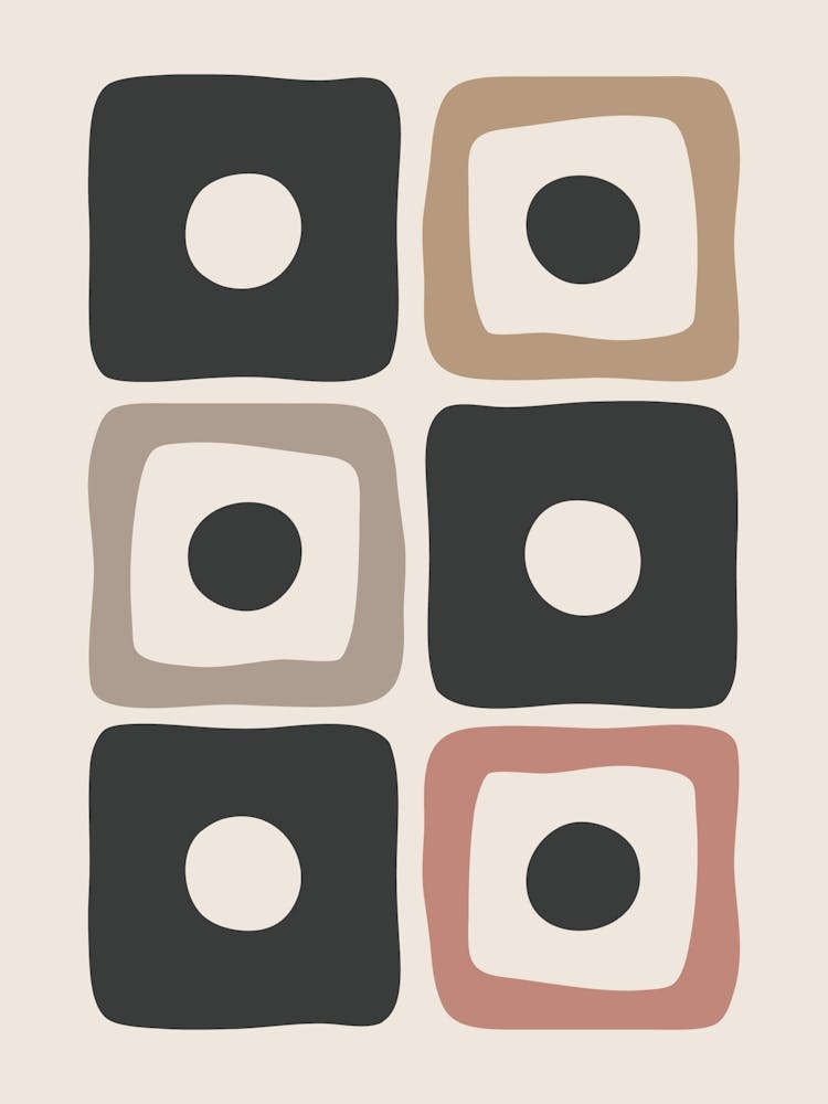 Minimal Mid Century Modern Abstract