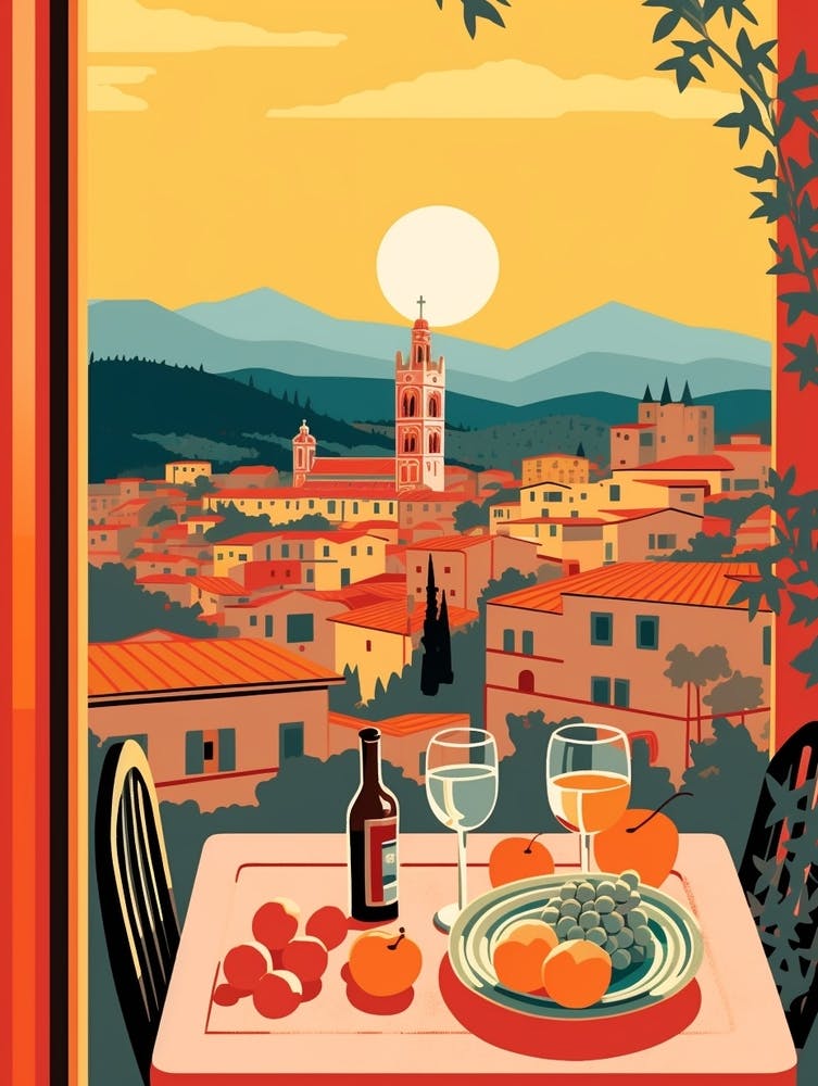Italy 4 Travel Illustration