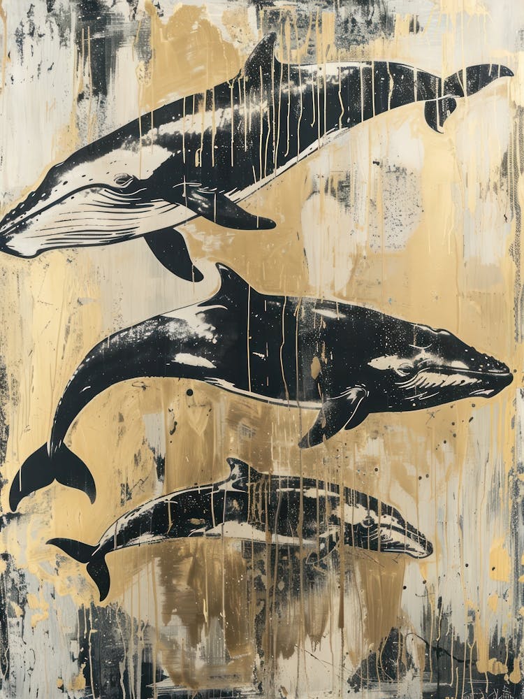 Whale Gold Effect Collage 3