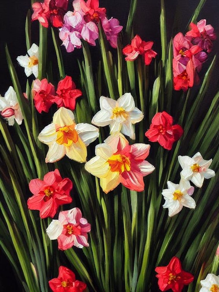 Daffodils Still Life Oil Painting Flower