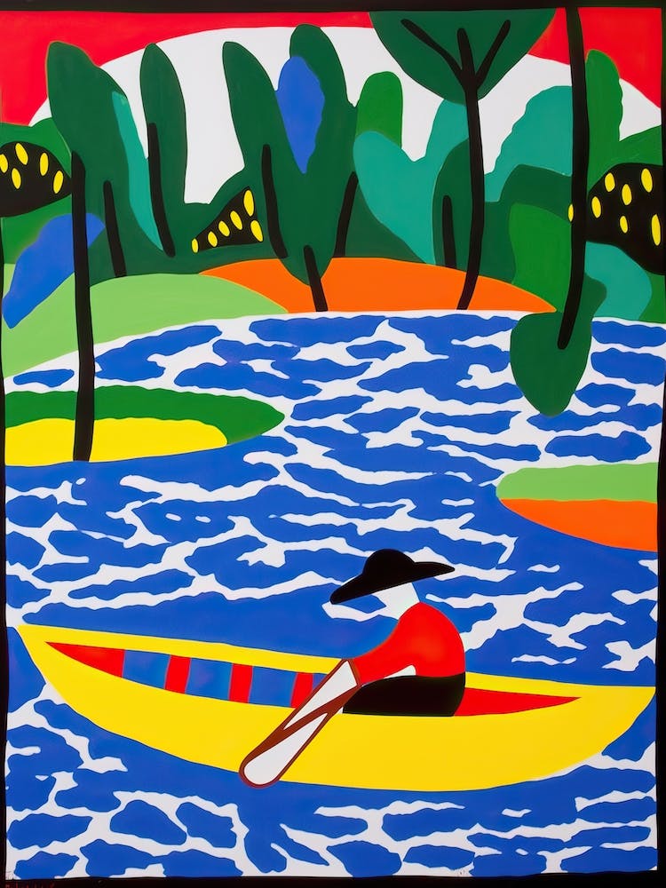Canoeing In The Style Of Matisse 3