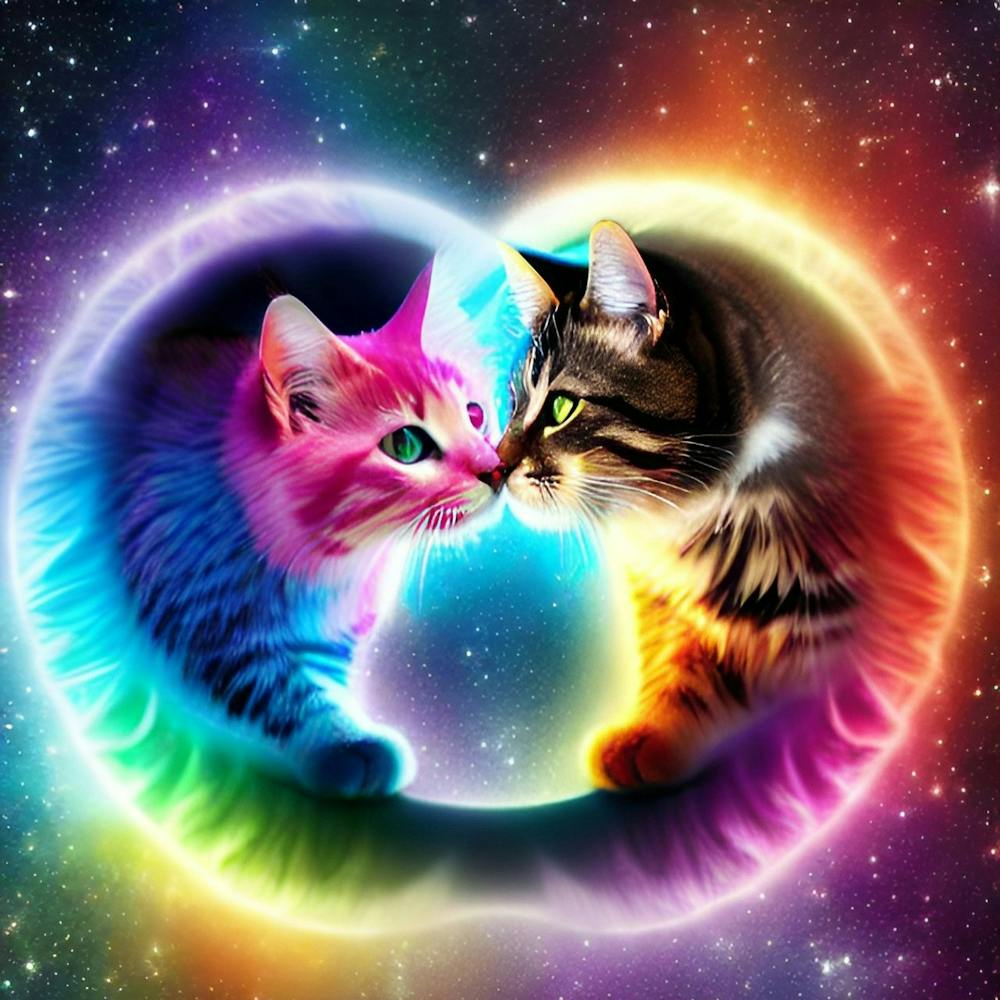 Yin And Yang Cats universal