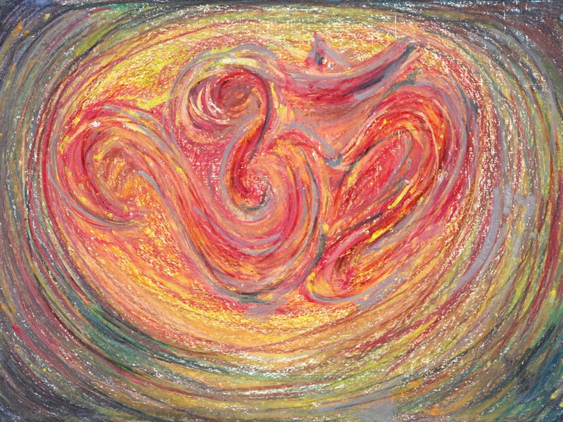 Abstract Om Pastel Paining