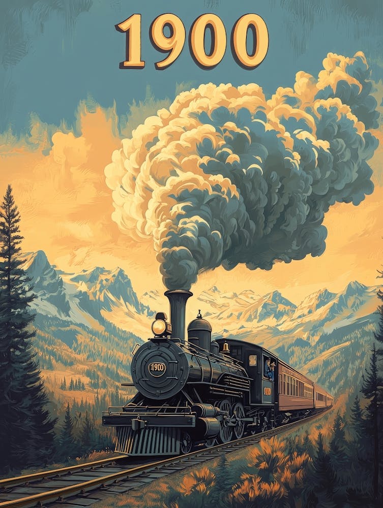 Aihrgdesign A Vintage Poster Of A Steam Locomotive In 1900 Tr C8bbd073 8616 40a0 Bdf3 Dfaa7edf89ff 3