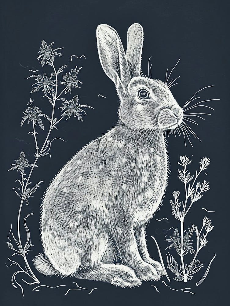 English Silver Rabbit Minimalist 3