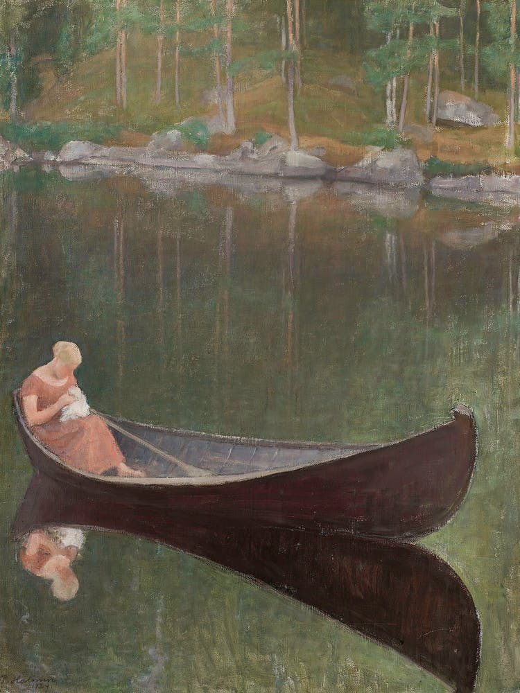 Femme en Canoë