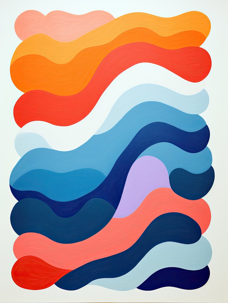 Tidal Echoes Harmonic Psychedelic Art