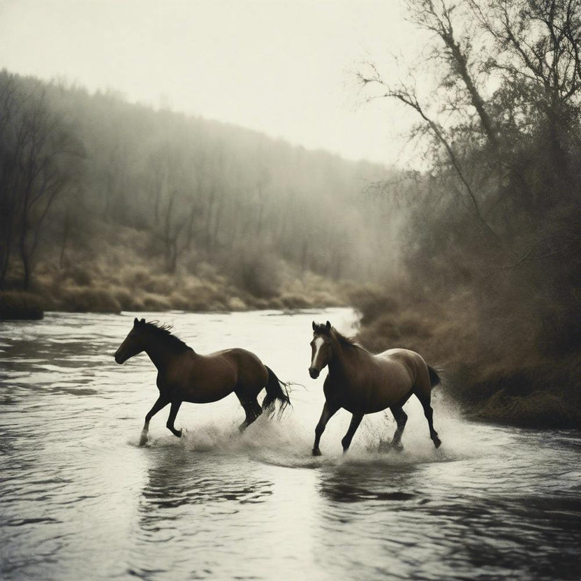 Horses In The River