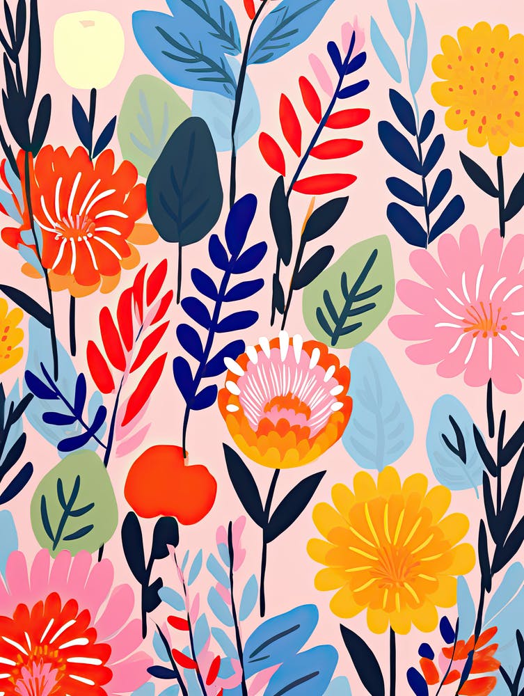 Matisse Style Floral Overture; Radiant Symphony