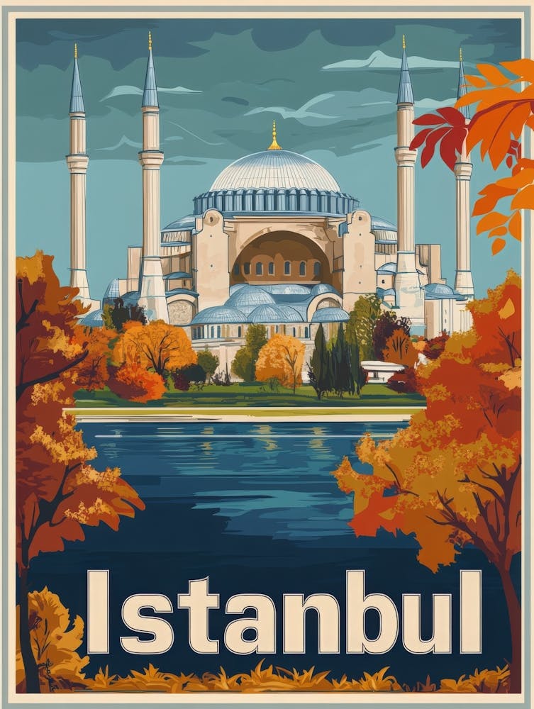 Aihrgdesign A Vintage Travel Poster Of Istanbul Featuring The 27fd0240 6ba9 499c B002 E387d04d0166 2