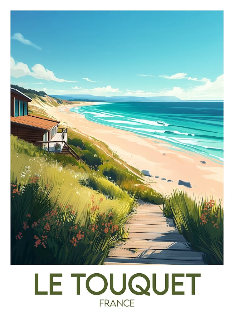 Affiche de voyage Le Touquet