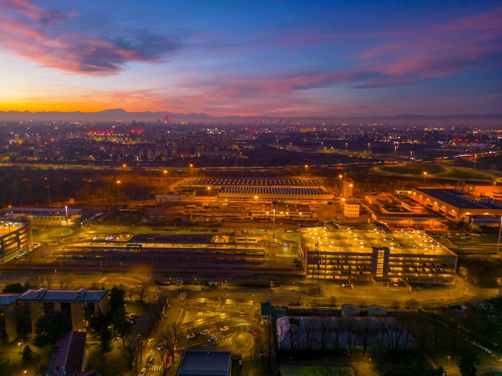 Milano Italy Tramonto Stampe d'Arte