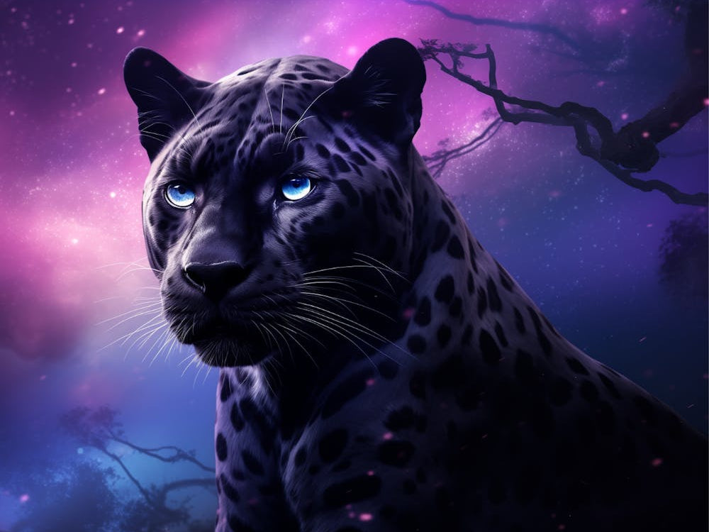 Leopard With Blue Eyes