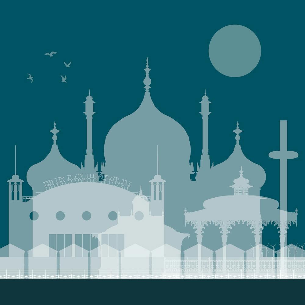 Brighton Landmarks Blue