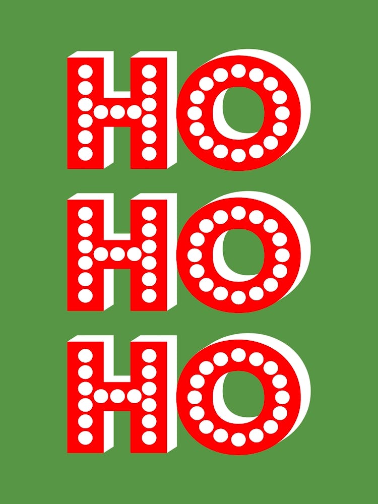 Ho Ho Ho Christmas Typography