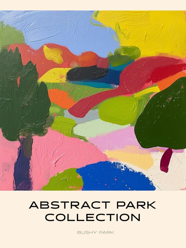 Abstraktes Park-Kollektionsposter Bushy Park London 2