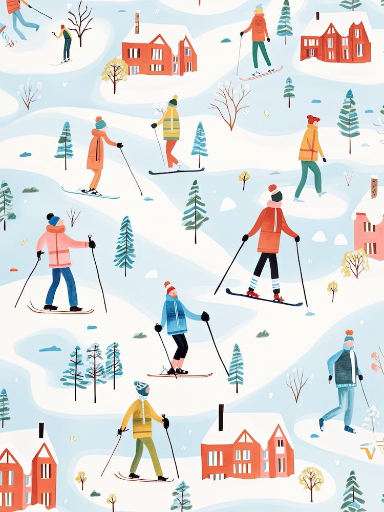 Are, Sweden, Ski Resort Illustration 3