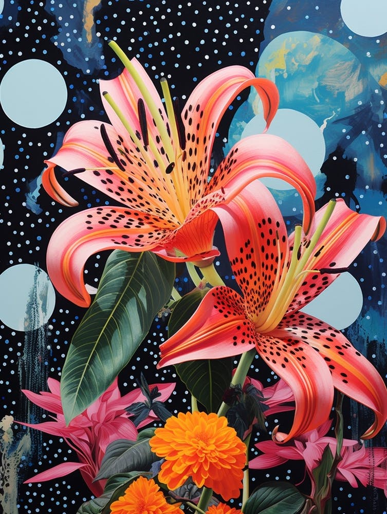 Surreal Florals Lily 7 Flower Painting