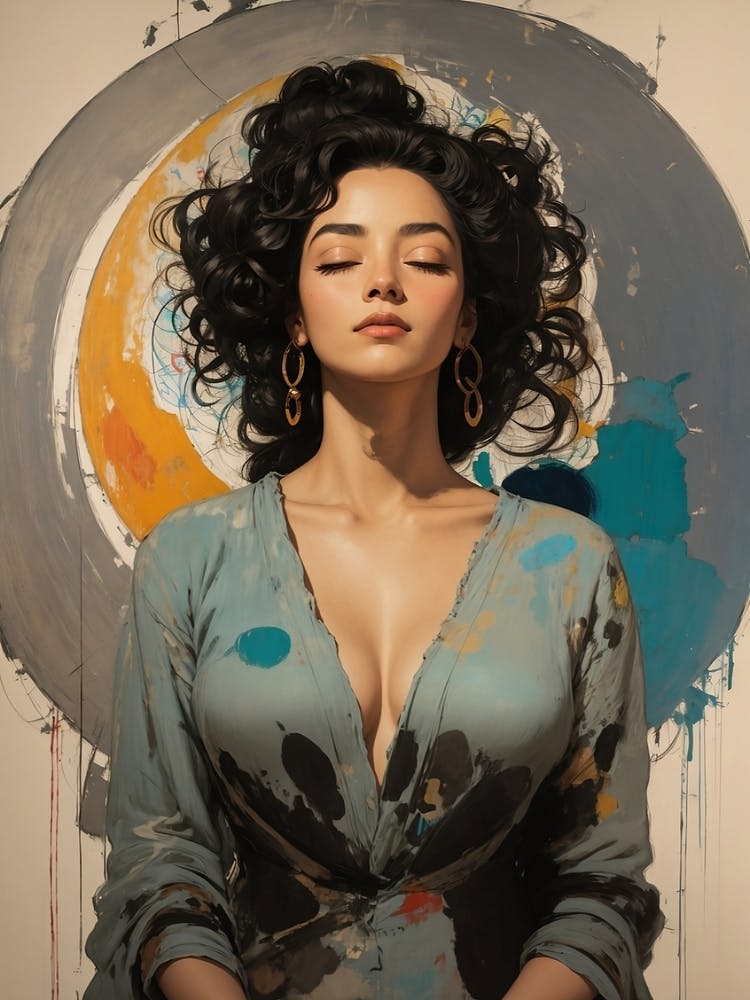 Woman in a meditative pose
