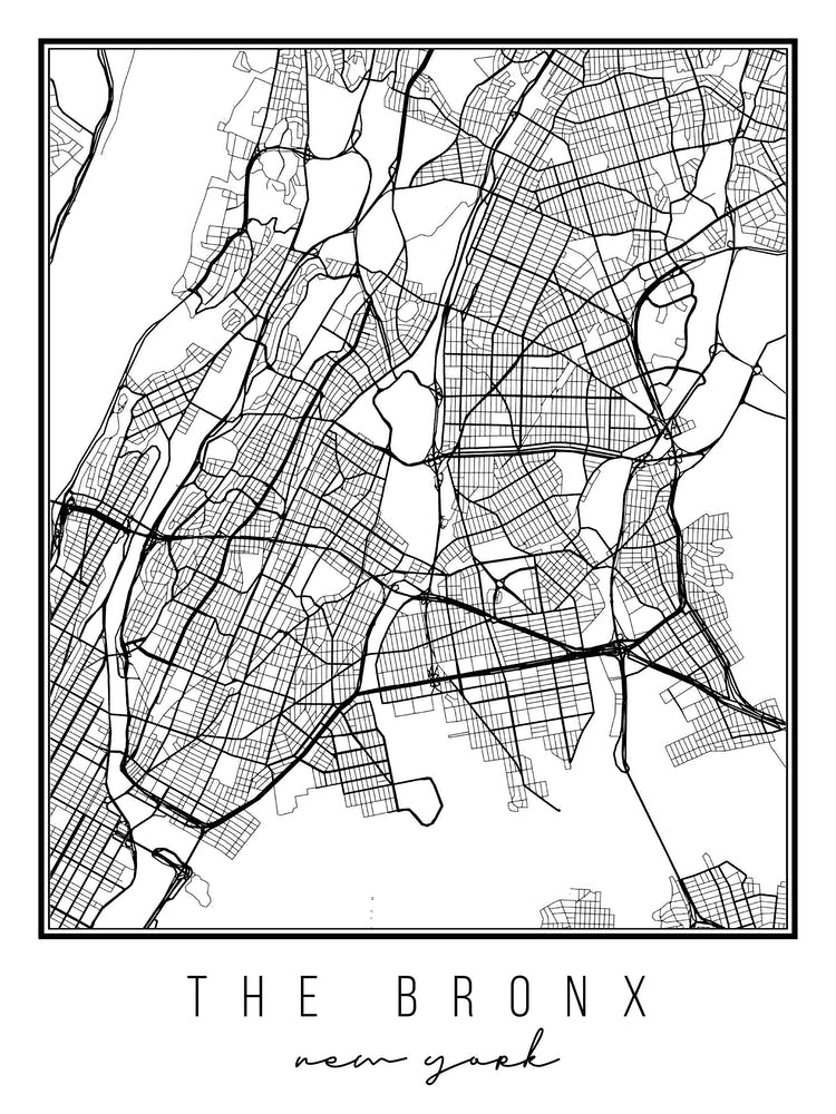 The Bronx New York Street Map