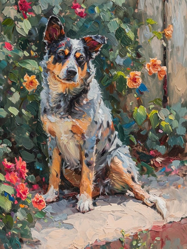 Australian Cattle Dog Acrylic Painting 3