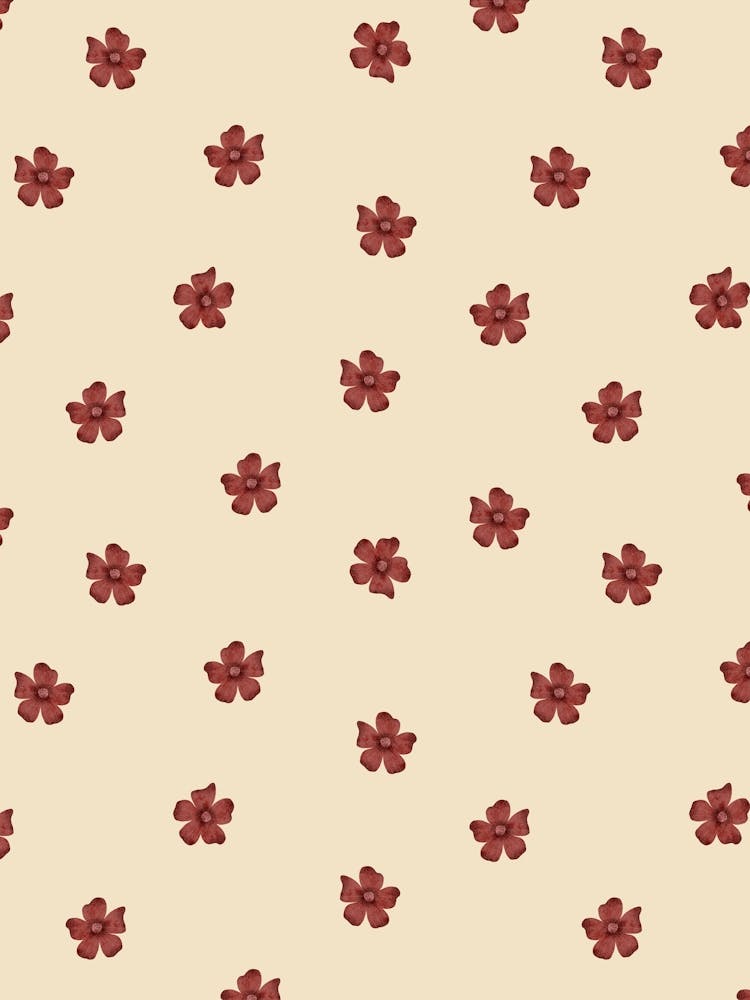 Small red flowers seamless pattern