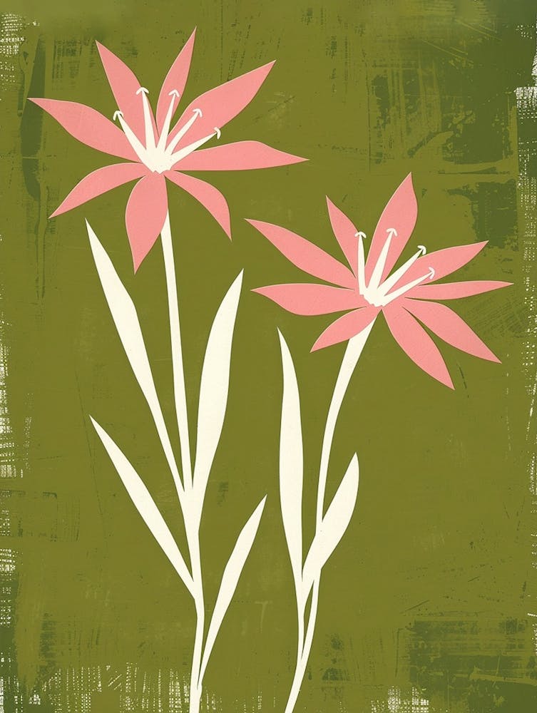 Pink & Green Edelweiss 1