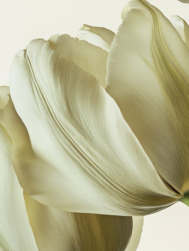Green Beige Close Up Petals 19