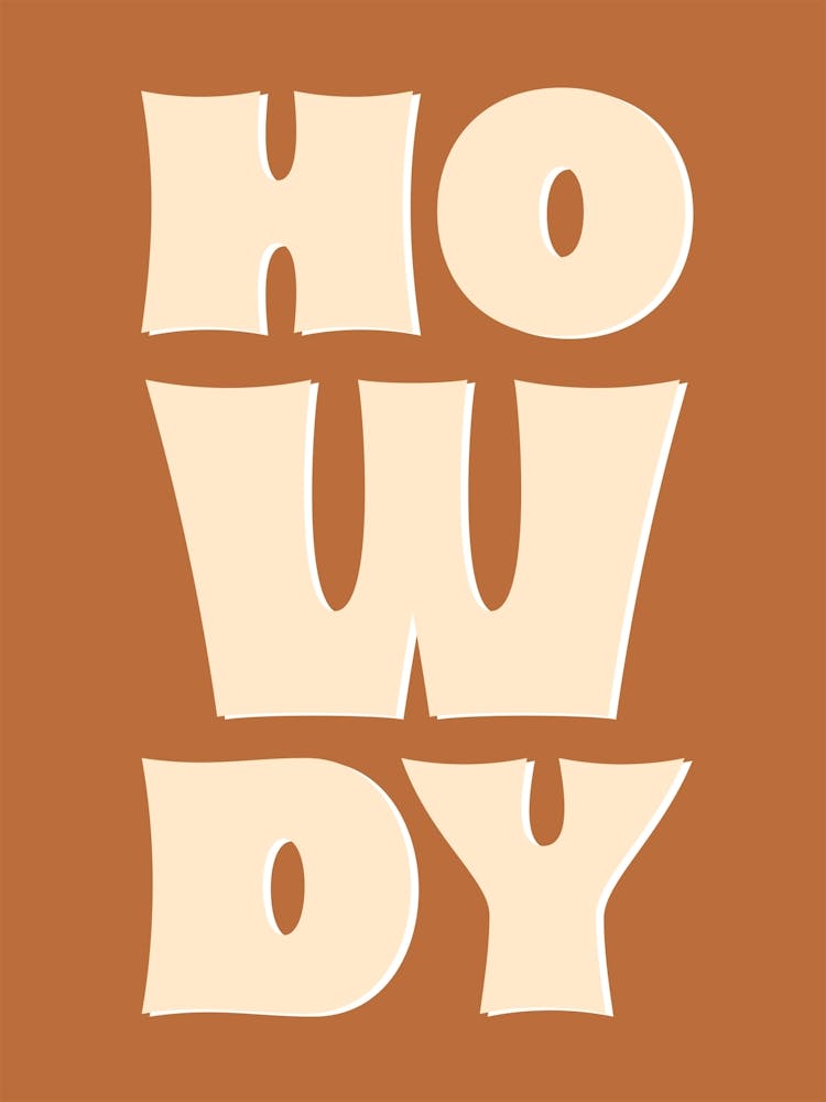 Howdy Poster Western Cowboy Wall Art, Horseback Riding Rodeo Decor, Cowgirl Vaquero Gift, Wild West 1