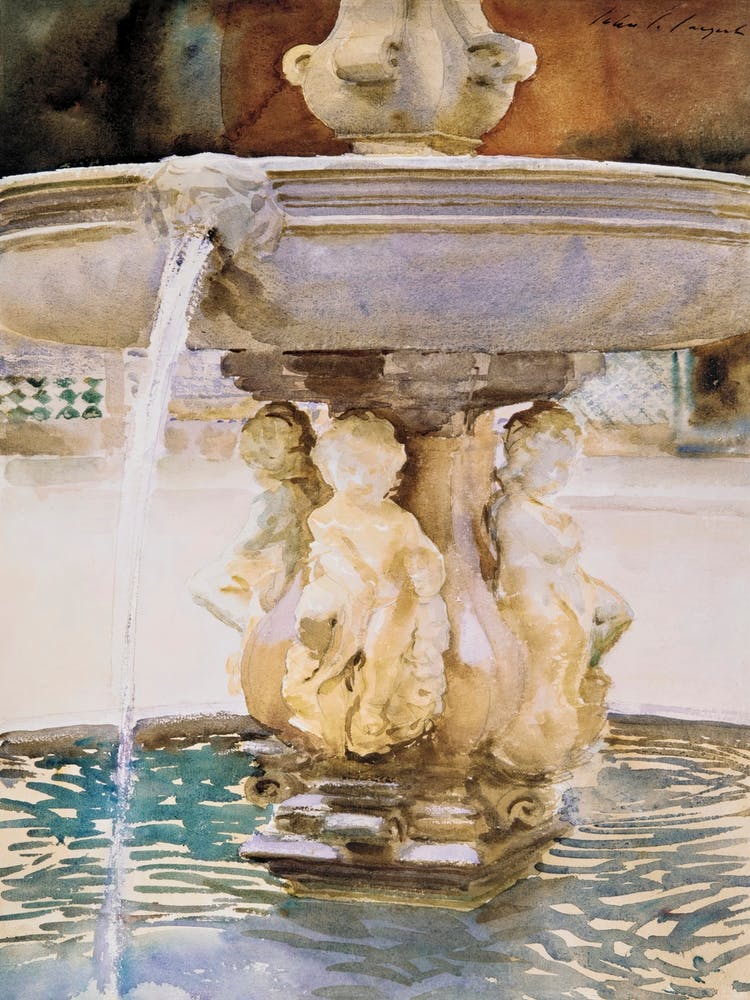 Spanish Fountain (1912), John Singer Sargent