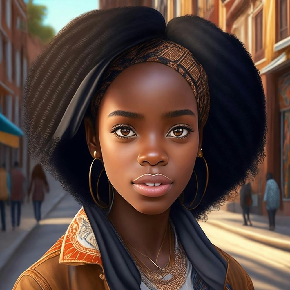 African Black Hair Girl